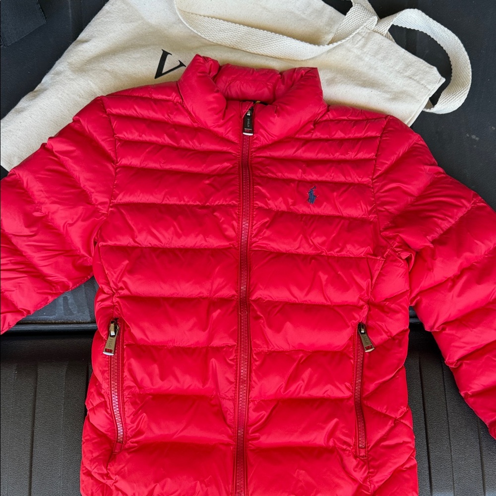 Kids Polo Red Puffer Jacket